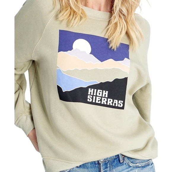 New Wildfox Women's Basil High Sierras Mountain Sommers Sweatshirt Size M, L, XL - Picture 2 of 7